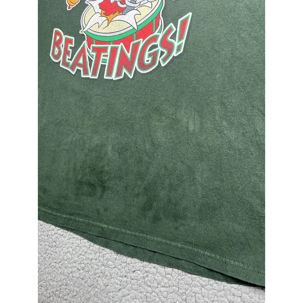 VTG The Muppets Animal Shirt‎ Mens XL Green Christmas Season's Beatings Graphic